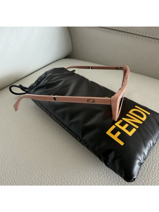 NEW FENDI PINK SUNGLASSES Acetate Old Rose Cat Eye 100% Authentic main image 11